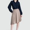 Chân Váy A Xếp Ly Màu Be FWSK24FH15C